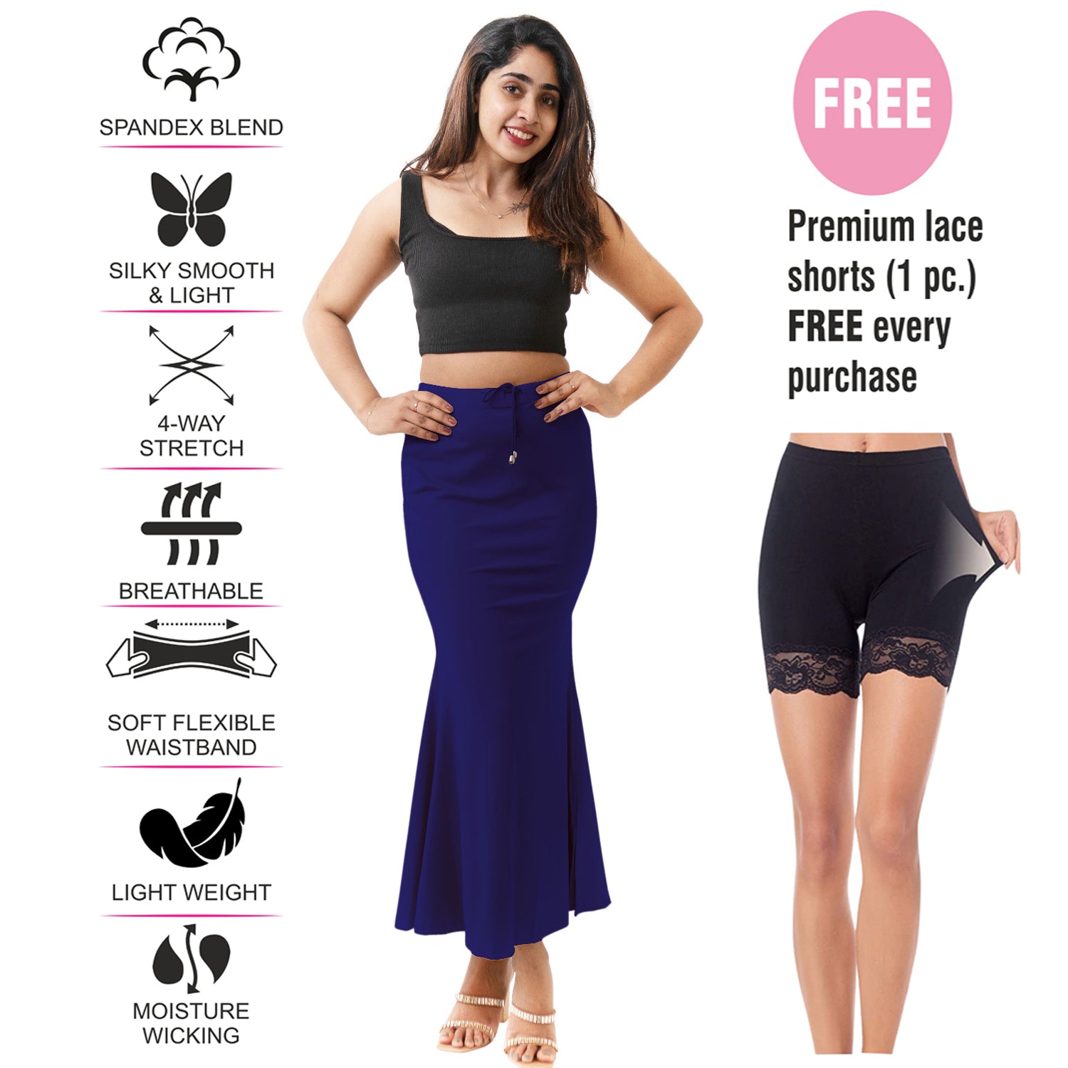 Saree Shapewear for Women + FREE Lace Shorts