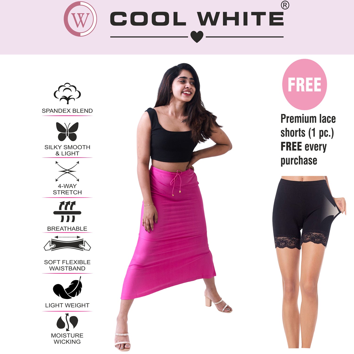 Saree Shapewear for Women + FREE Lace Shorts