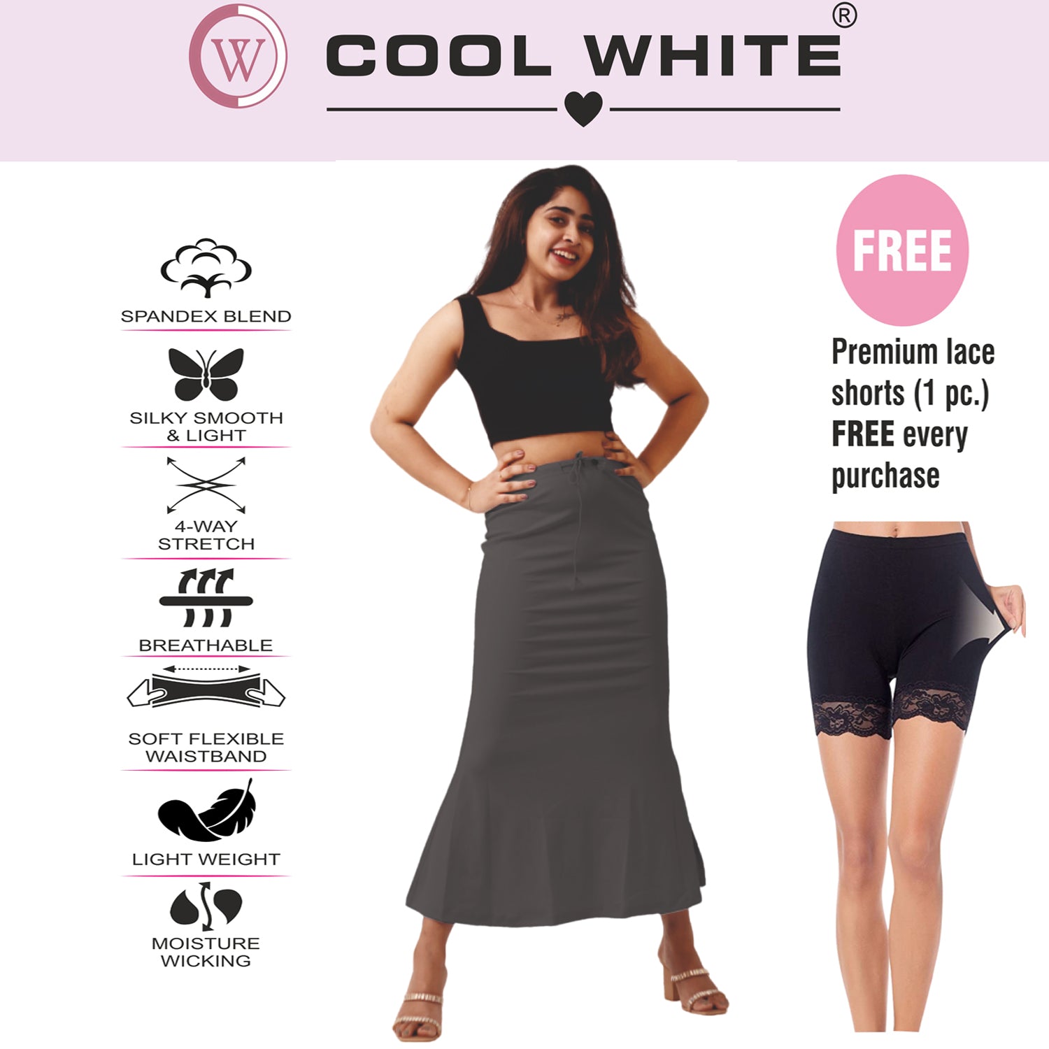 Saree Shapewear for Women + FREE Lace Shorts