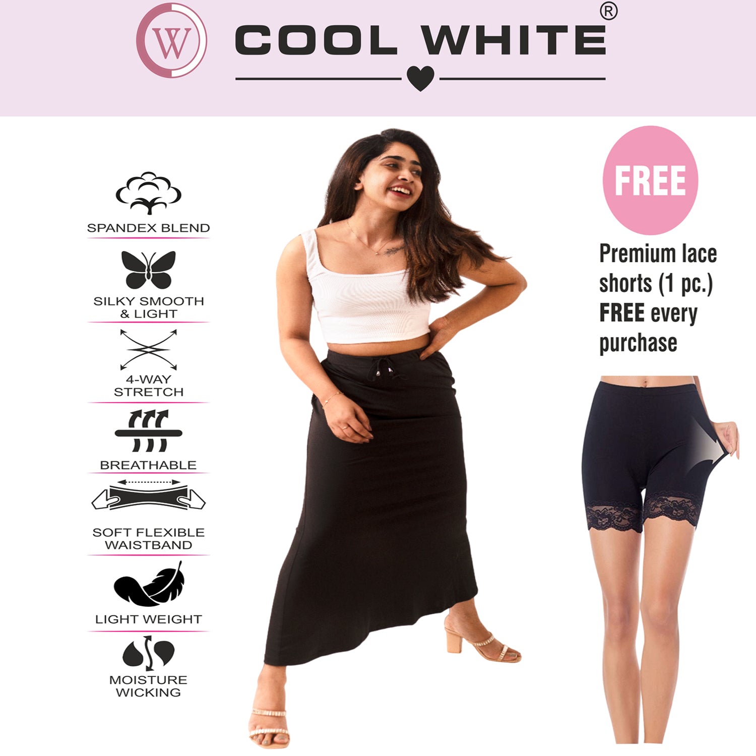 Saree Shapewear for Women + FREE Lace Shorts